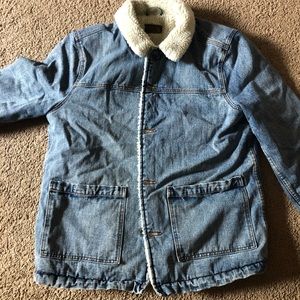 ASOS denim jacket sherpa